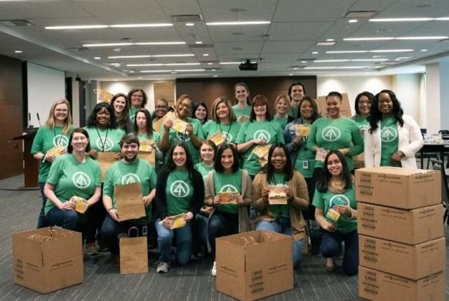 IP volunteers packed period care kits for the community
